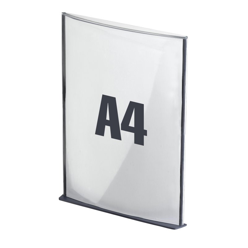 PAPERFLOW naambordensysteem Cinatur A6, antraciet, 40 stuks